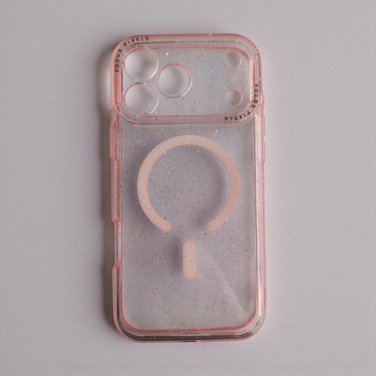 TRANSLUCIDO MAGSAFE GLITTER FOCUS PIXELS - VT519